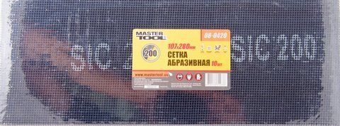Сетка абразивная MASTERTOOL зерно 200 107х280 мм 10 шт 08-0420 (мт08-0420) мт08-0420 фото
