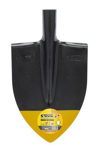 Лопата штикова MASTERTOOL 220х300х390 мм чорно-жовте фарбування 0.9 кг 14-6254 (14-6254) 14-6254 фото