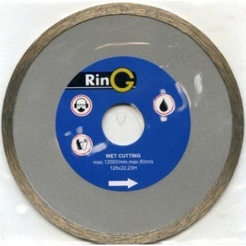 Диск алмазний відрізний, 125 х 5 х 1,3 х 22,2 мм(ультратонкий) Плитка RinG х-3699 фото
