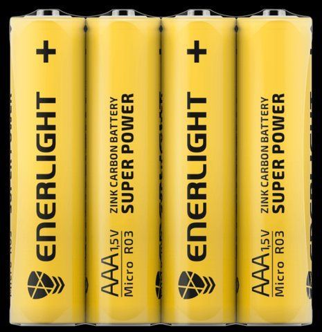 Батарейка ENERLIGHT SUPER POWER AAA FOL 4 // 80030204 (93-983) 93-983 фото
