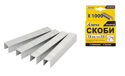 Скоби MASTERTOOL R53 12 мм 1000 шт 41-0112 (мт41-0112) мт41-0112 фото